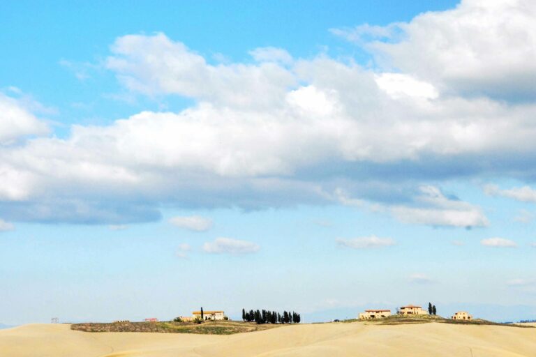 A sunny day over the rolling hills of the Crete Senesi, Tuscany